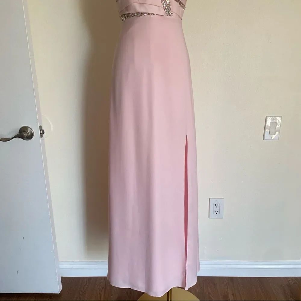 Faviana Couture Light Pink One Shoulder Gown Size 4 - Picture 5 of 16
